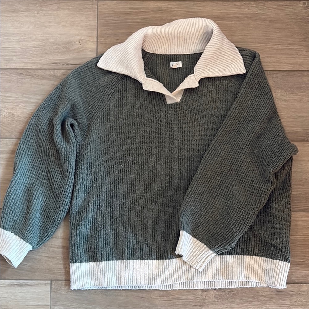Aerie quarter button collared sweater